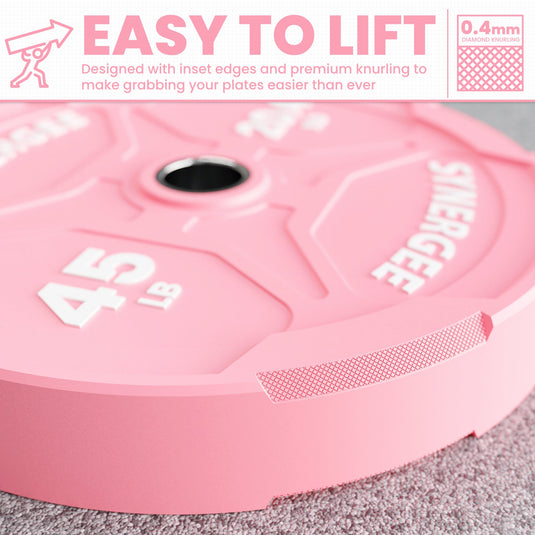 Synergee - Synergee Pink EZ Grip Bumper Plates