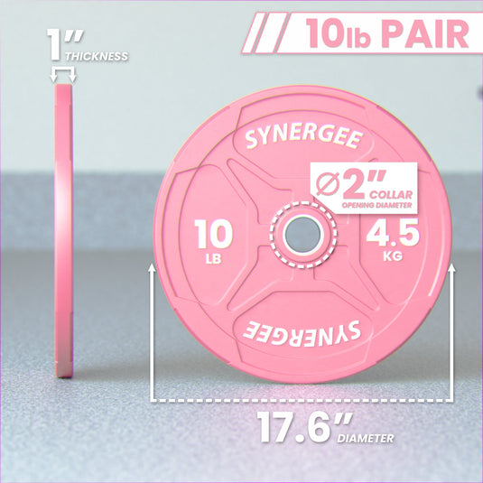 Synergee - Pink Ez Grip Bumper Plates