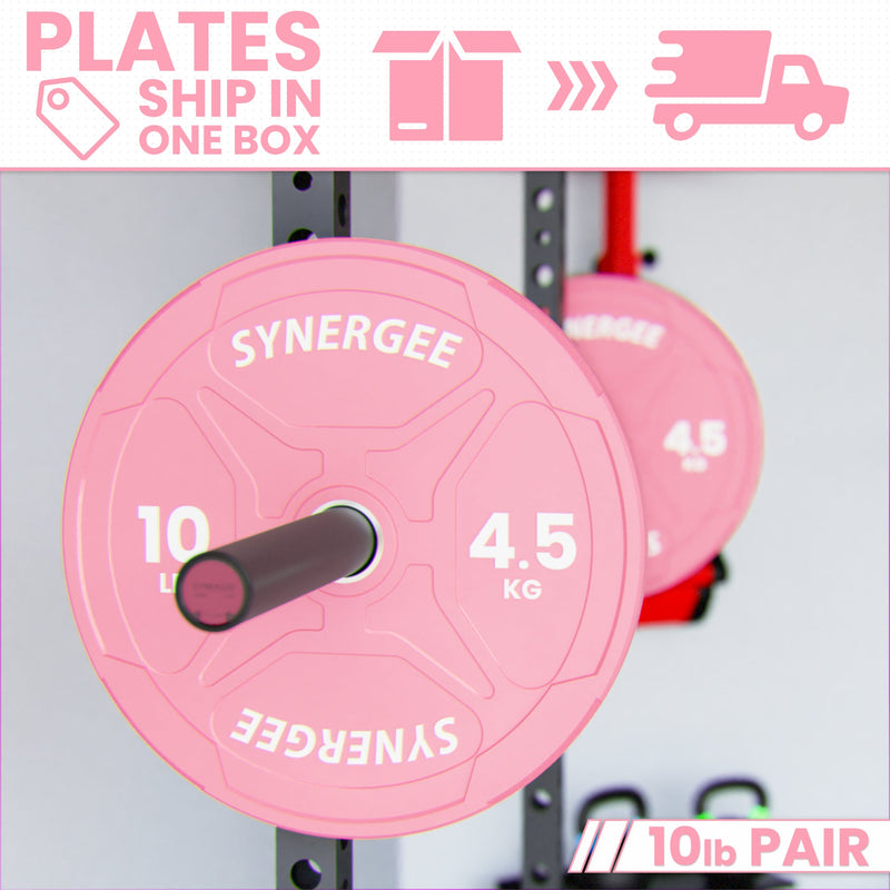 Load image into Gallery viewer, Synergee - Pink Ez Grip Bumper Plates
