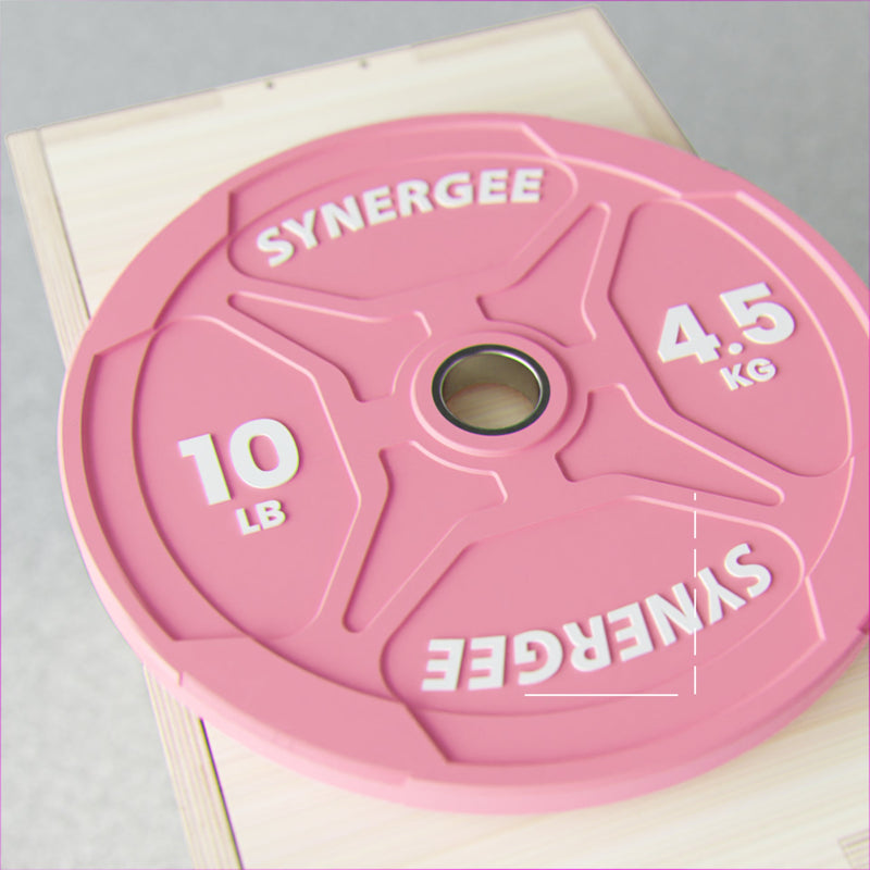 Load image into Gallery viewer, Synergee - Pink Ez Grip Bumper Plates
