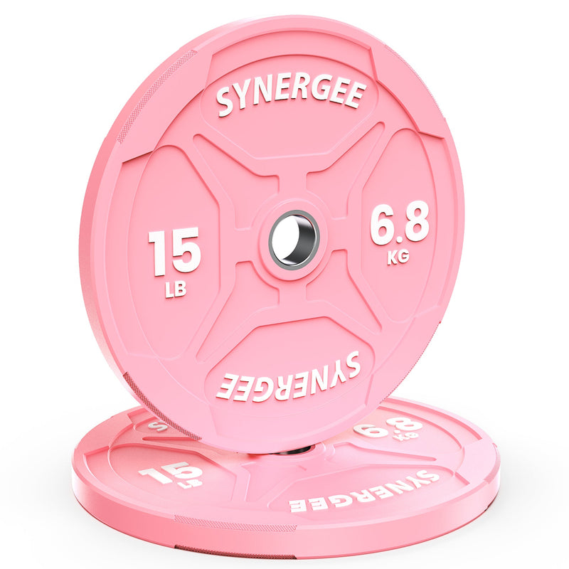 Load image into Gallery viewer, Synergee - Pink Ez Grip Bumper Plates

