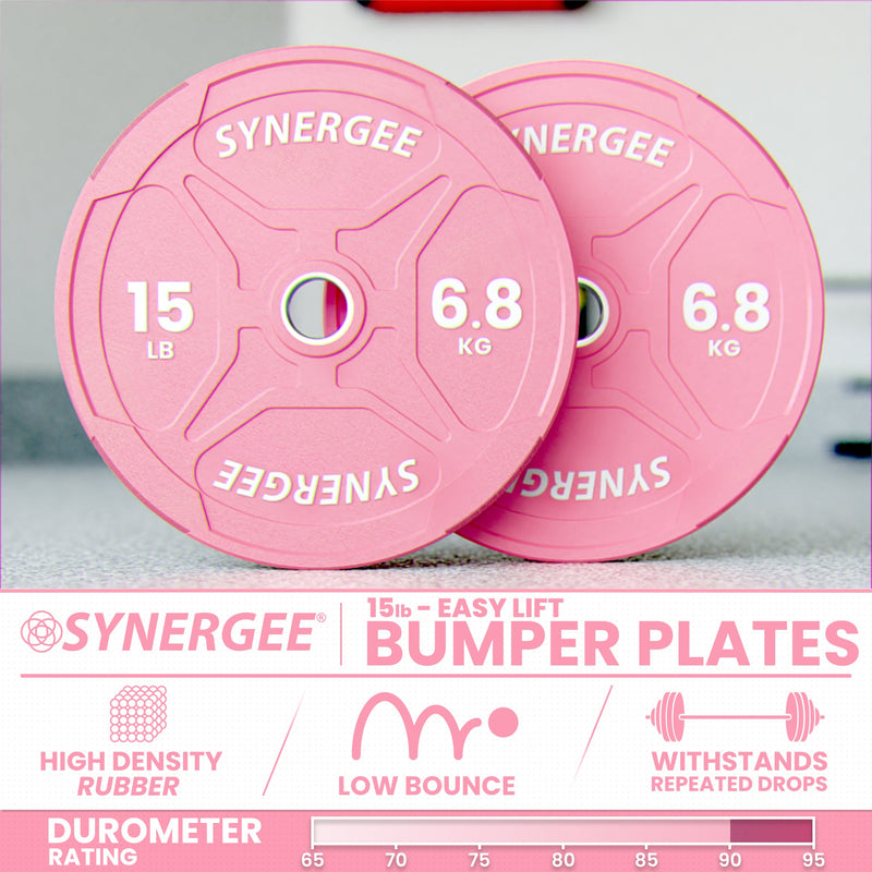 Load image into Gallery viewer, Synergee - Pink Ez Grip Bumper Plates
