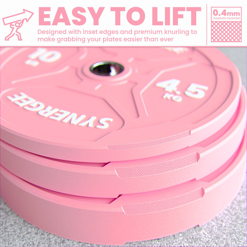 Load image into Gallery viewer, Synergee - Pink Ez Grip Bumper Plates
