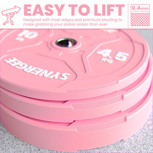 Synergee - Pink Ez Grip Bumper Plates