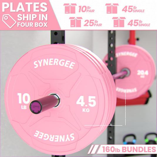 Synergee - Pink Ez Grip Bumper Plates