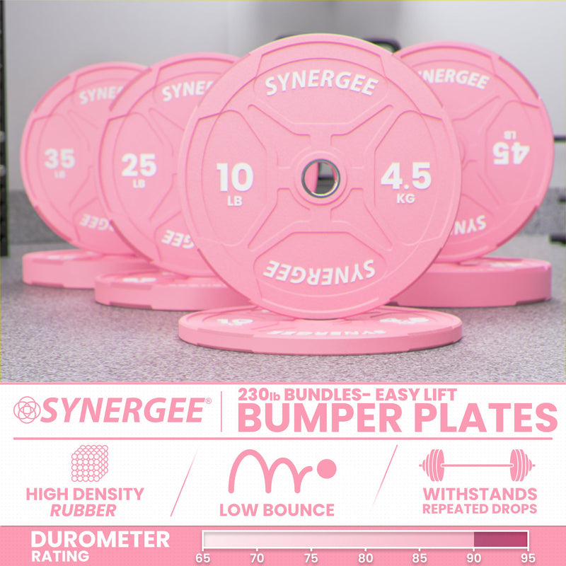 Load image into Gallery viewer, Synergee - Pink Ez Grip Bumper Plates

