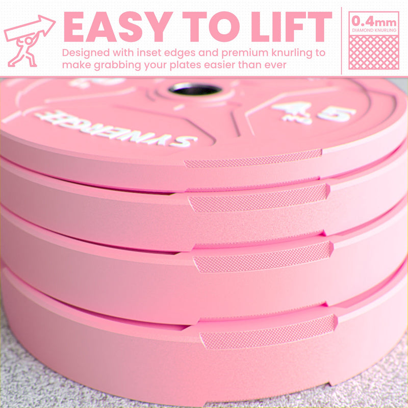 Load image into Gallery viewer, Synergee - Pink Ez Grip Bumper Plates
