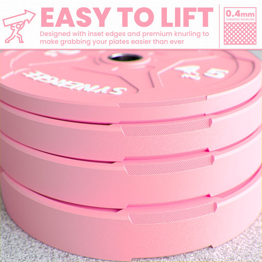 Synergee - Pink Ez Grip Bumper Plates