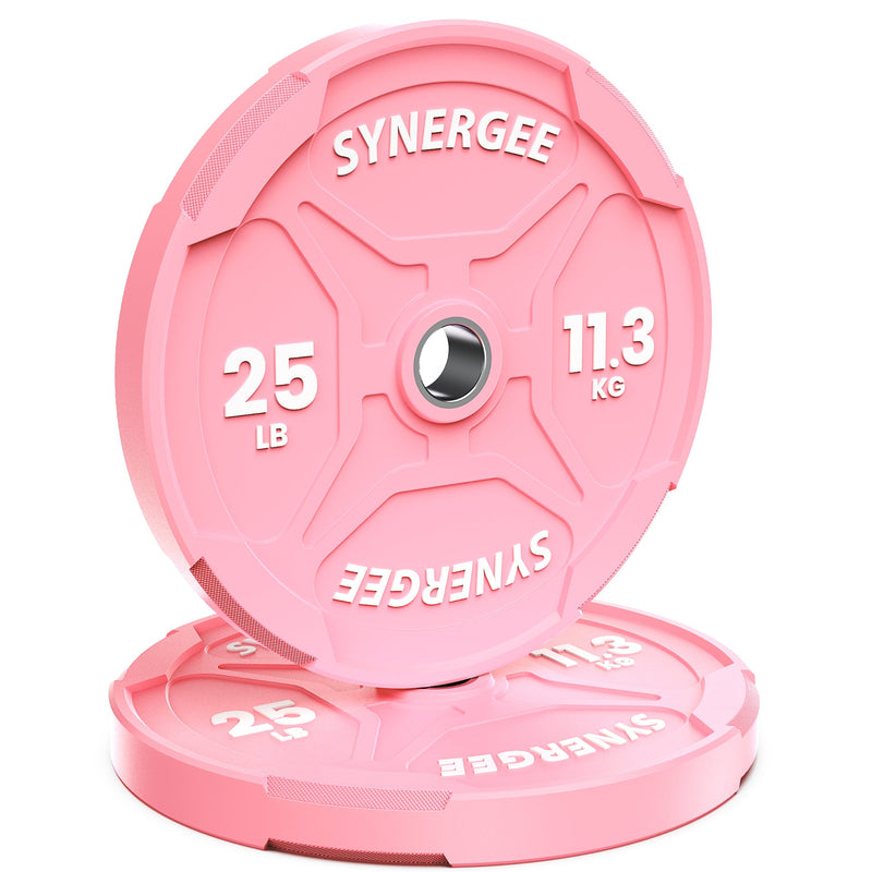 Load image into Gallery viewer, Synergee - Pink Ez Grip Bumper Plates
