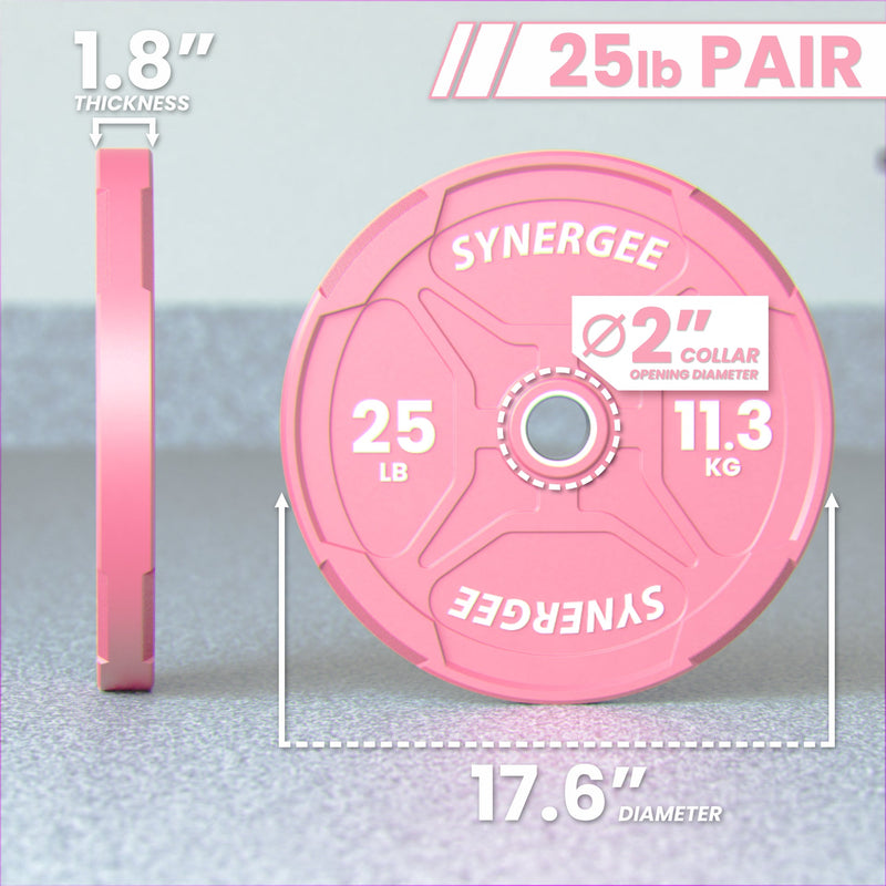 Load image into Gallery viewer, Synergee - Pink Ez Grip Bumper Plates
