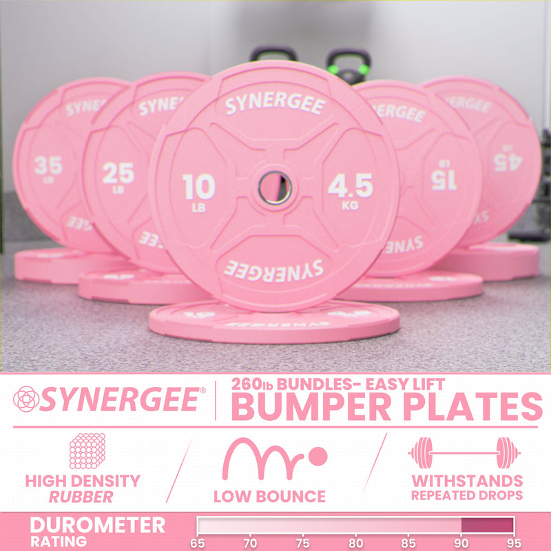 Load image into Gallery viewer, Synergee - Pink Ez Grip Bumper Plates
