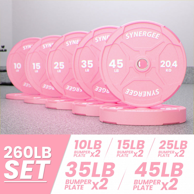 Load image into Gallery viewer, Synergee - Pink Ez Grip Bumper Plates
