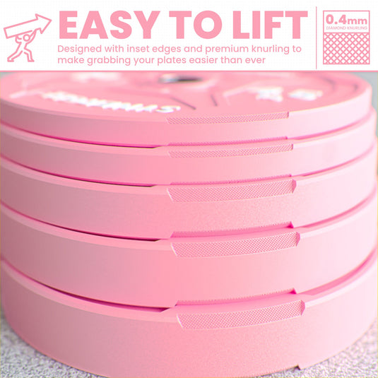 Synergee - Pink Ez Grip Bumper Plates