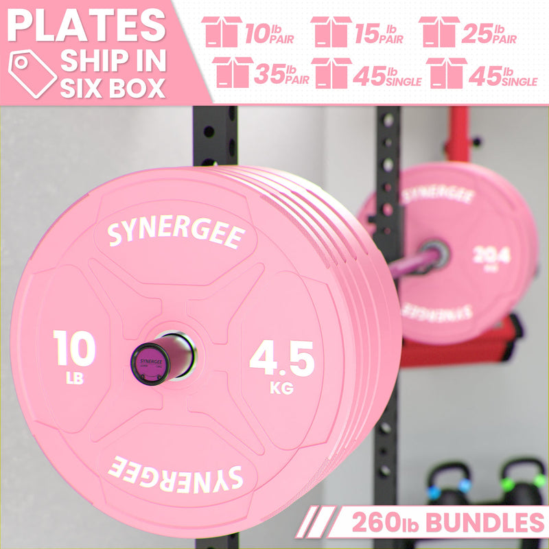 Load image into Gallery viewer, Synergee - Pink Ez Grip Bumper Plates
