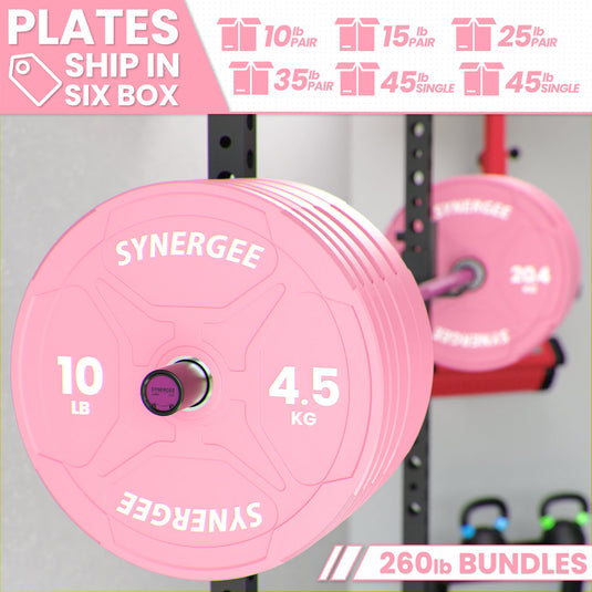 Synergee - Pink Ez Grip Bumper Plates