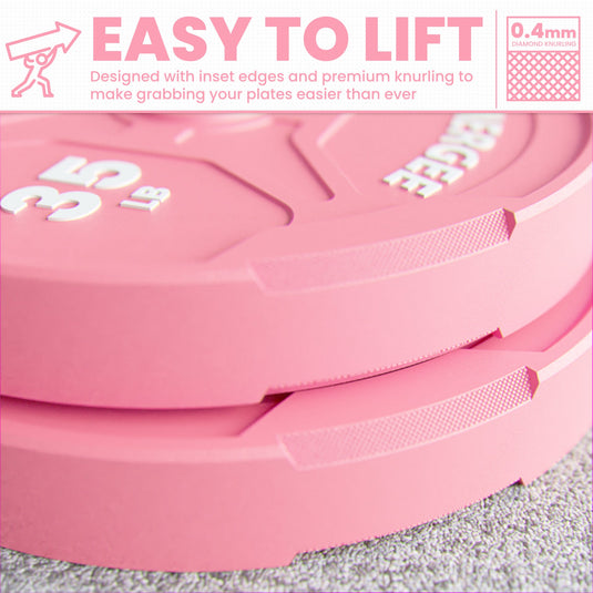 Synergee - Pink Ez Grip Bumper Plates