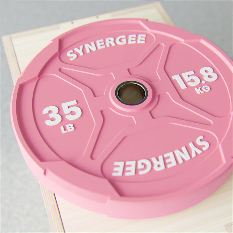 Load image into Gallery viewer, Synergee - Pink Ez Grip Bumper Plates
