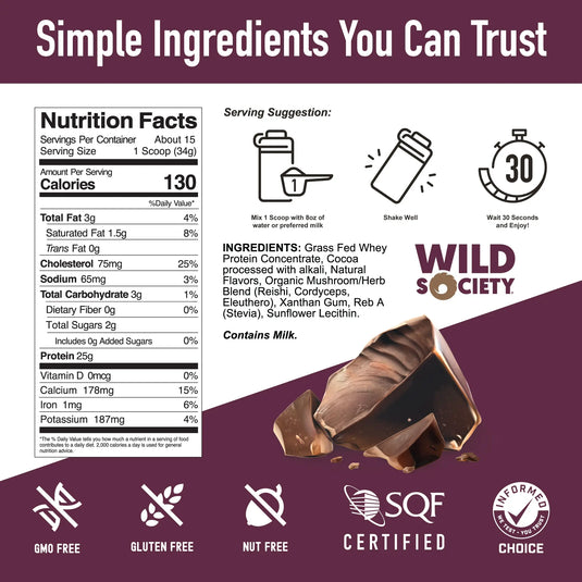 Wild Society Nutrition - Grass-Fed Whey Protein