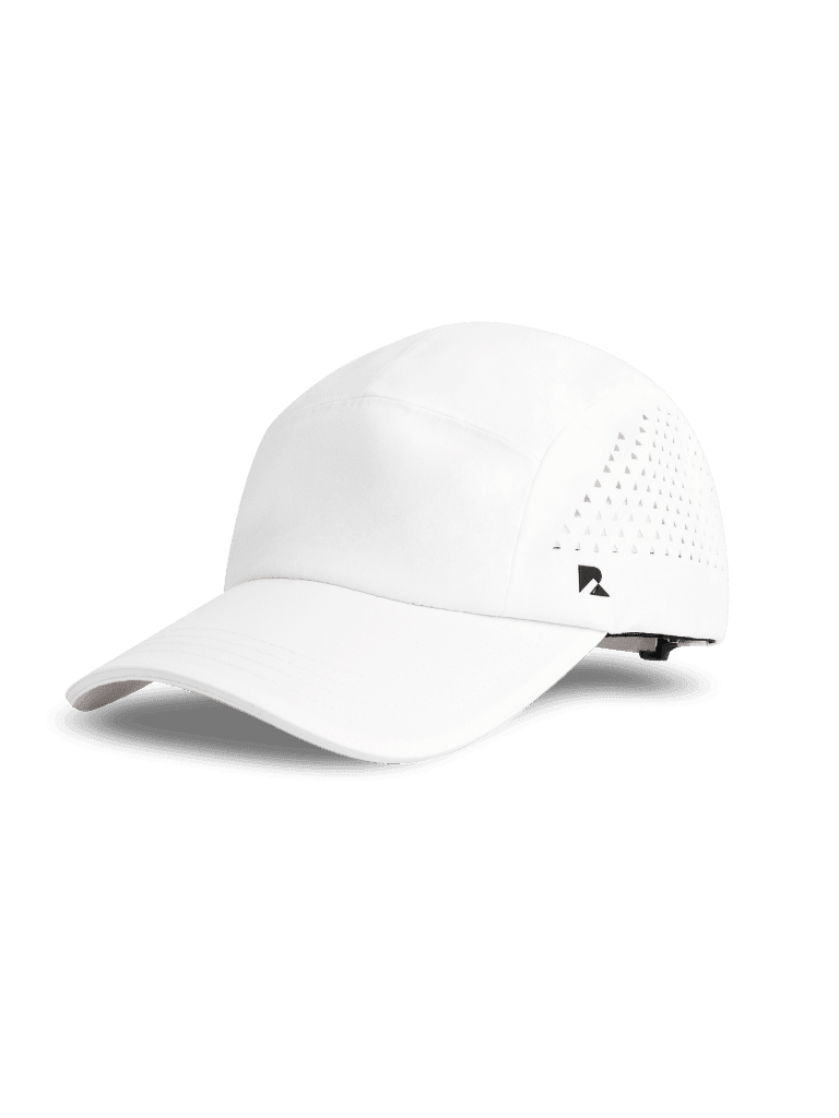 Load image into Gallery viewer, Runner&#39;s Athletics - White 5-Panel Hat
