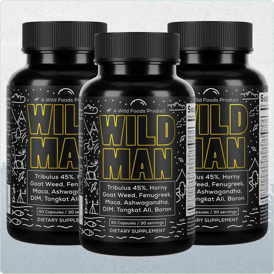 Wild Foods - Wild Man Herbal Stack - 3x - 270 caps (Save $15!)