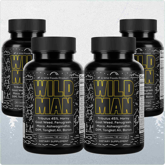 Wild Foods - Wild Man Herbal Stack - 4x - 360 caps (Save $30!)