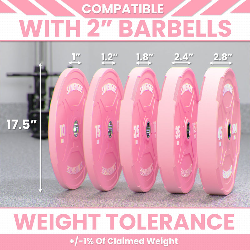 Load image into Gallery viewer, Synergee - Pink Ez Grip Bumper Plates
