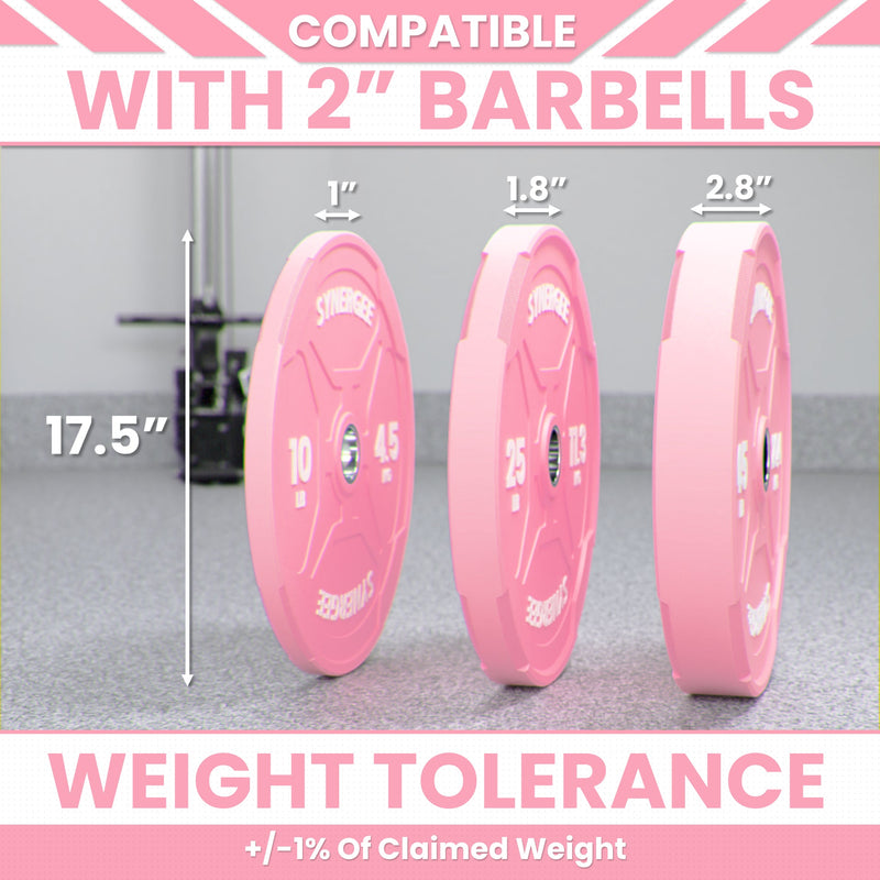 Load image into Gallery viewer, Synergee - Pink Ez Grip Bumper Plates
