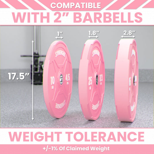 Synergee - Pink Ez Grip Bumper Plates
