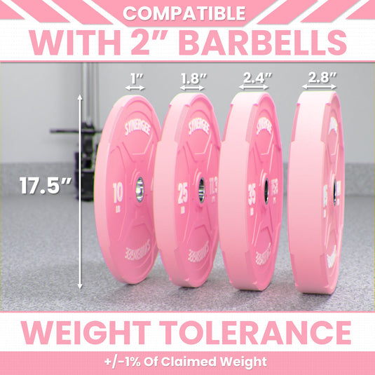 Synergee - Pink Ez Grip Bumper Plates