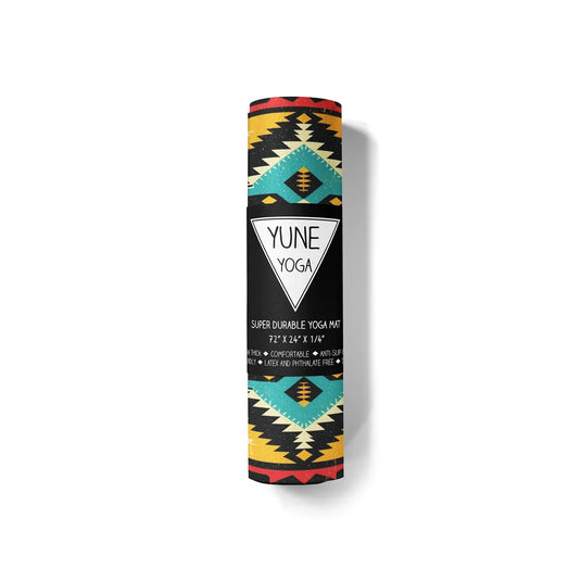 Yune Yoga - Yoga Mat | 6mm Thick | Multicolor | Non-Slip | Eco Friendly | Yune Yoga | Wolfs Eye