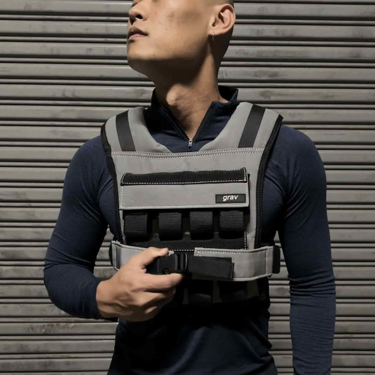 Grav Weight Vest 37lb - Reflective Grey