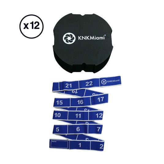 KNKMiami - Circular Yoga Block + Ultra Bundle (24-Loop Heavy Band) - 12-Pack