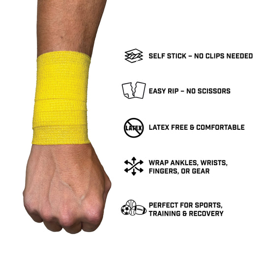 Elite Athletic Gear - Yellow Self Stick Athletic Tape