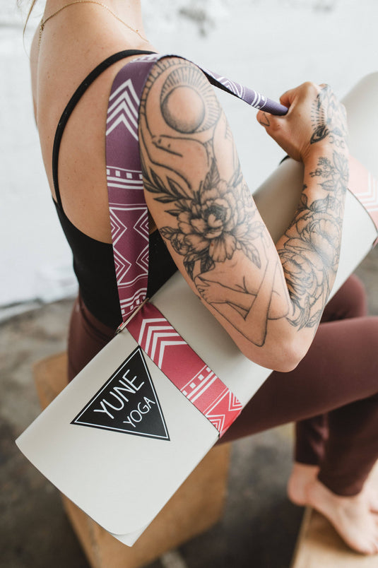 Yune Yoga - Yoga Strap | Stretching Strap | Metal Buckles | Pink | Yune Yoga | The Cassady