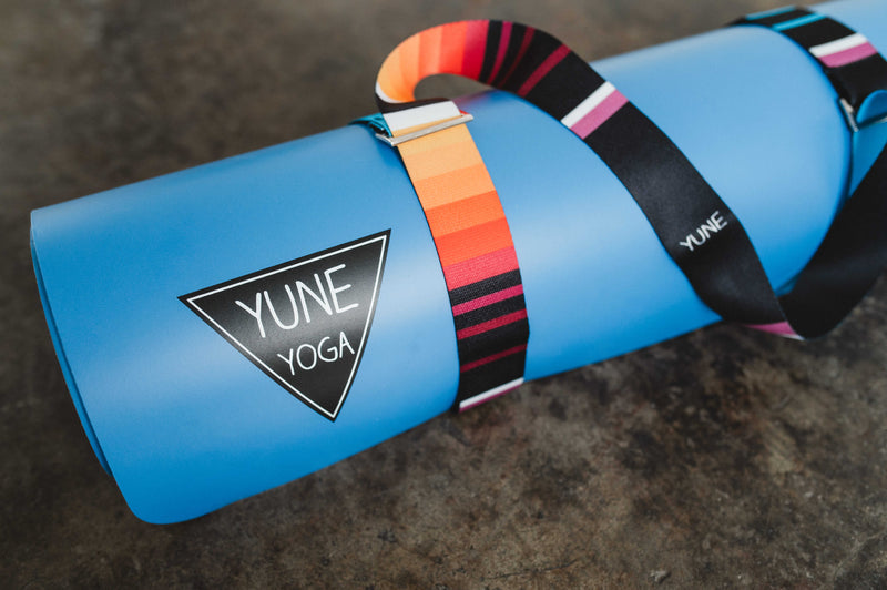 Load image into Gallery viewer, Yune Yoga - Yoga Strap | Stretching Strap | Metal Buckles | Blue | Yune Yoga | The Horatio
