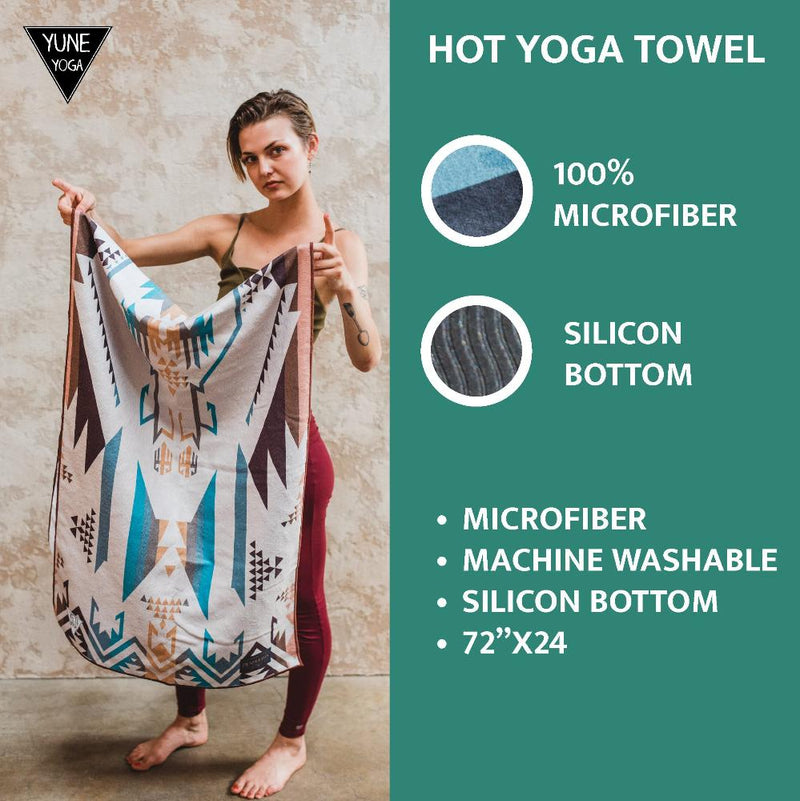 Load image into Gallery viewer, Yoga Towel | Non Slip Silicon Nubs | Absorbent Microfiber | Pink | Yune Yoga | The Cassady
