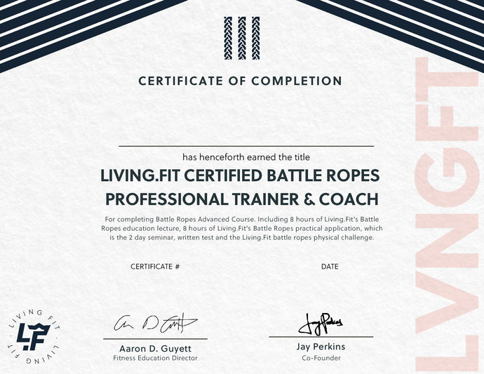 Battle Rope Advanced Certification Document Creation