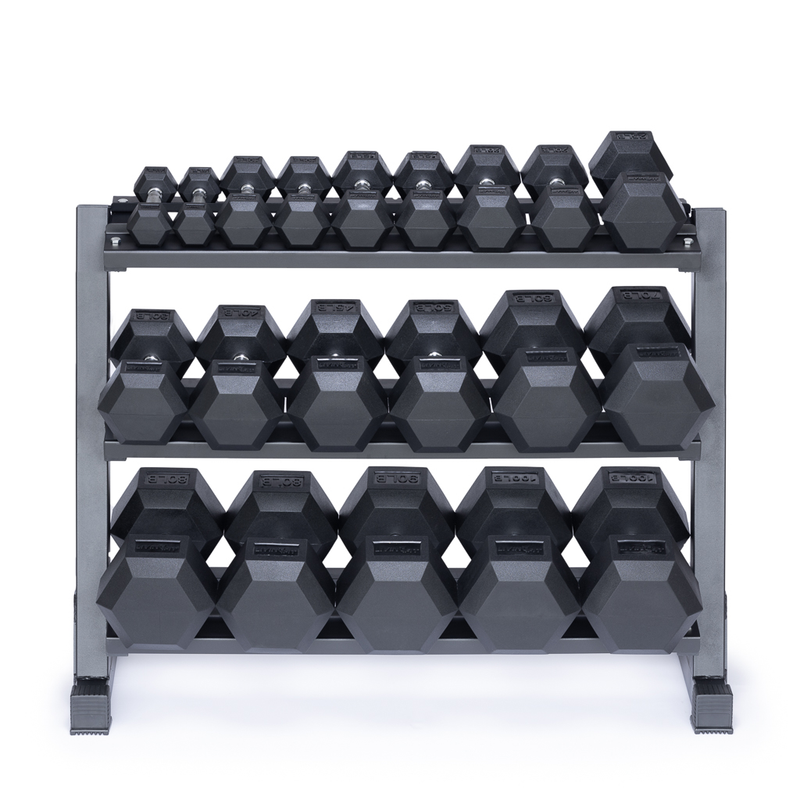 Dumbbells and rack discount set for sale