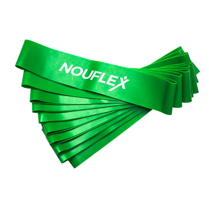 NouFlex Mini Bands Elastic Workout Resistance Bands - 10-Pack Heavy
