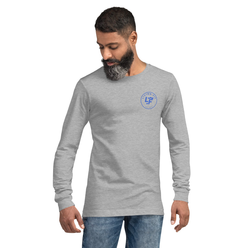 Load image into Gallery viewer, Atheltic Heather Long Sleeve LF Blue Circle Logo Tee
