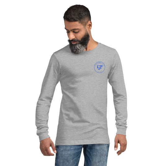 Atheltic Heather Long Sleeve LF Blue Circle Logo Tee