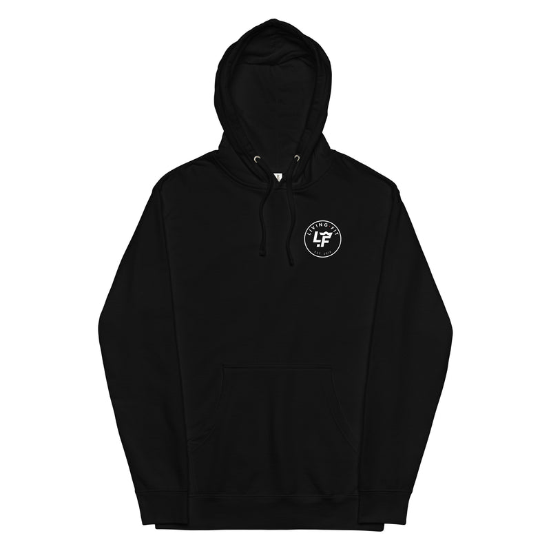 Load image into Gallery viewer, Black LF Hoodie White Circle Logo
