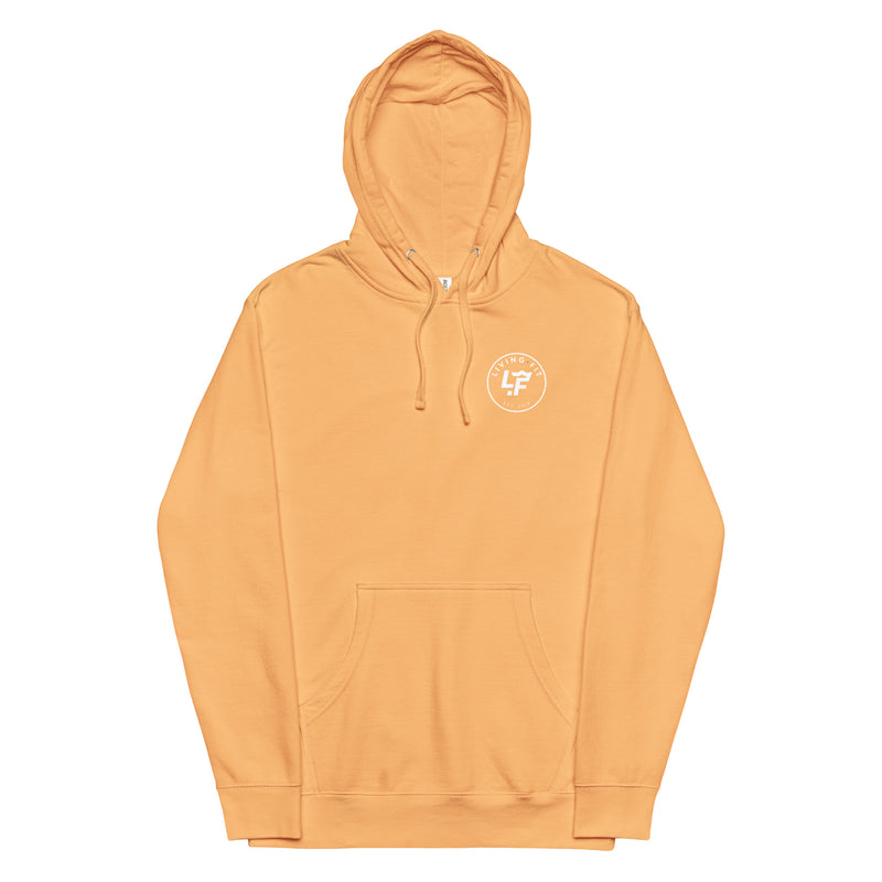 Load image into Gallery viewer, Peach  Hoodie White Circle Logo

